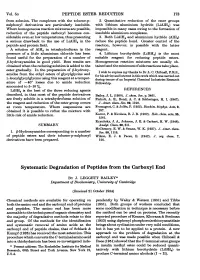 Systematic Degradation of Peptides from the Carboxyl End
