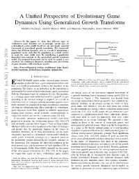 A Unified Perspective of Evolutionary Game Dynamics Using Generalized