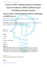 Amazon AWS Certified Solutions Architect
