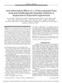 Anti-Inflammatory Effects of V-3 Polyunsaturated Fatty Acids And