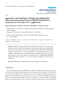 Approaches and Challenges of Engineering Implantable Microelectromechanical Systems (MEMS) Drug Delivery Systems for in Vitro and in Vivo Applications