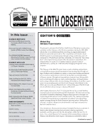 EDITOR's in This Issue