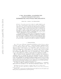 A Fast Branching Algorithm for Unknot Recognition with Experimental