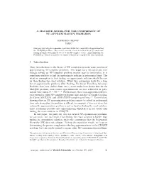 A Machine Model for the Complexity of Np-Approximation Problems
