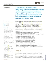 A Randomized Controlled Trial Comparing Concurrent