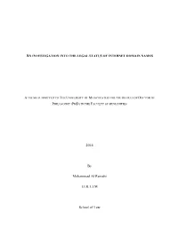 An Investigation Into the Legal Status of Internet Domain Names