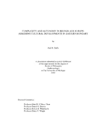 Complexity and Autonomy in Bronze Age Europe: Assessing Cultural Developments in Eastern Hungary