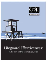Lifeguard Effectiveness: a Report of the Working Group