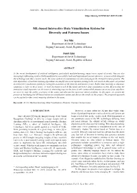ML-Based Interactive Data Visualization System for Diversity and Fairness Issues 1