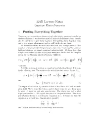 Quantum Electrodynamics