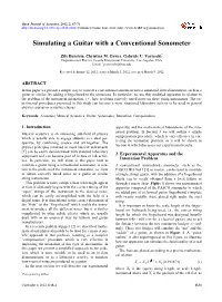 Simulating a Guitar with a Conventional Sonometer