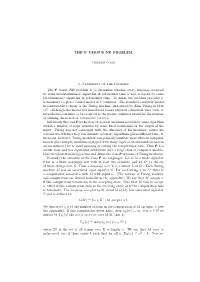 The P Versus Np Problem