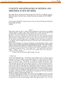 Concepts and Approaches of Material and Immaterial in New Art Media