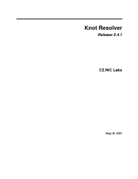 Knot Resolver Release 5.4.1
