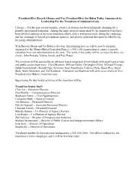 Obama Transition Team