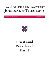 Priests and Priesthood: Part 1