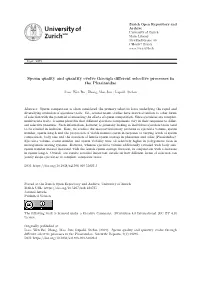 Sperm Quality and Quantity Evolve Through Different Selective Processes in the Phasianidae