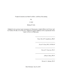Temporal Attention, the Sunk Cost Effect, and Delay Discounting By