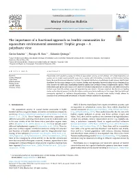 The Importance of a Functional Approach on Benthic Communities for Aquaculture Environmental Assessment: Trophic Groups – a Polychaete View
