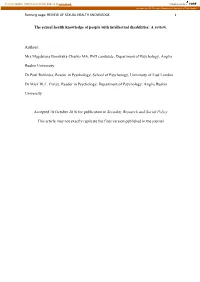 The Sexual Health Knowledge of People with Learning