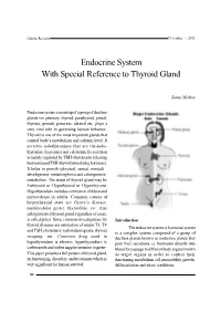 Endocrine System with Special Reference to Thyroid Gland