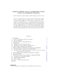 Entropy Rigidity for 3D Conservative Anosov Flows and Dispersing Billiards