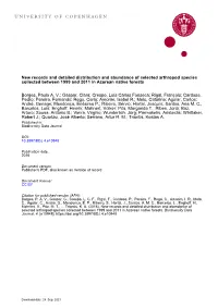 New Records and Detailed Distribution and Abundance of Selected Arthropod Species Collected Between 1999 and 2011 in Azorean Native Forests
