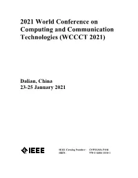 2021 World Conference on Computing and Communication