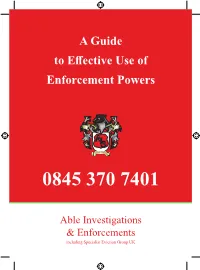 A Guide to Effective Use of Enforcement Powers