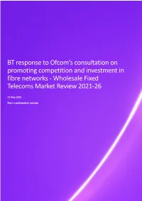 BT Group Regulatory Affairs, Response Remove All 4