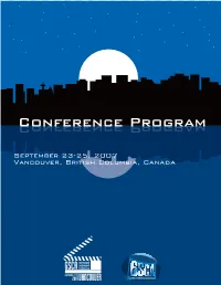 Conference Program Conference Program