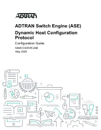 Configuring DHCP in ASE