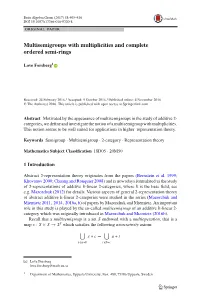 Multisemigroups with Multiplicities and Complete Ordered Semi-Rings