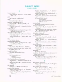 Subject Index (1961-1969)