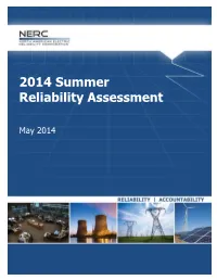 2014 Summer Reliability Assessment
