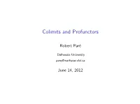 Colimits and Profunctors