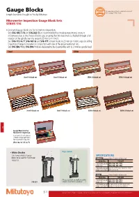 Gauge Blocks an Inspection Certificate Is Supplied As Standard