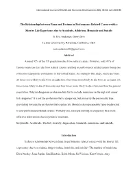 The Relationship Between Fame and Fortune in Performance Related Careers with A