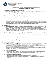 Trichinosis (Trichinellosis) Case Reporting and Investigation Protocol