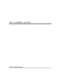 Vbcc Compiler System