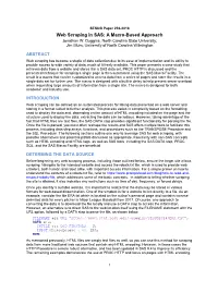 Web Scraping in SAS: a Macro-Based Approach Jonathan W