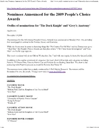 Zap2it.Com: Nominees Announ