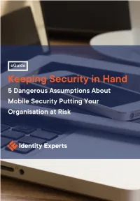 5 Mobile Security Assumptions