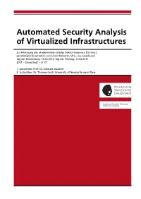 Automated Security Analysis of Virtualized Infrastructures