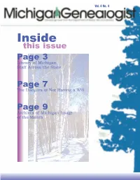 Inside This Issue Page 3 Library of Michigan Staff Across the State