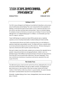 NEWSLETTER 2 FEBRUARY 2012 Kiplings in 1911 the Family Trees