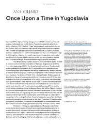 Once Upon a Time in Yugoslavia
