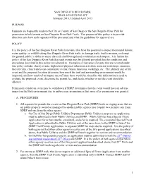 SDRP Trail Event Policy