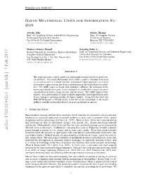 Gated Multimodal Units for Information Fu