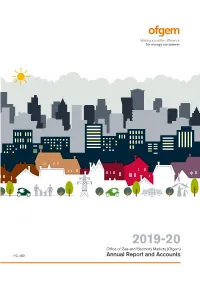 Ofgem Annual Report and Accounts 2019-2020